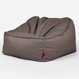 Der Slouchy Sitzsack Sessel - Veganes Leder Schoko