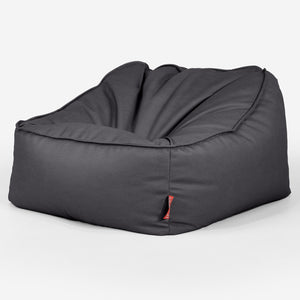 Der Slouchy Sitzsack Sessel - Veganes Leder Schwarz