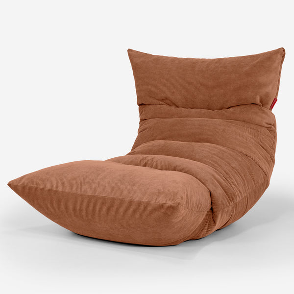Eva Lounge Sitzsack - Feincord Bernsteinfarbe 01