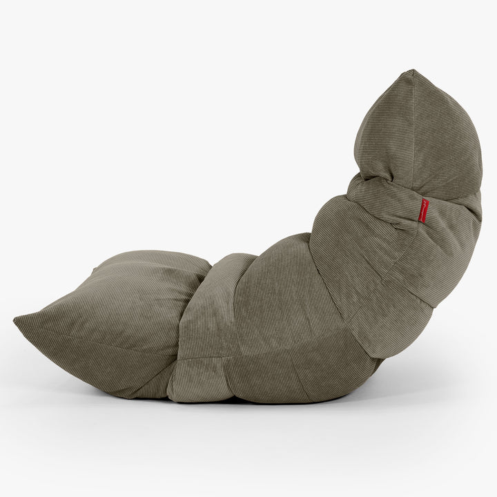 Eva Lounge Sitzsack - Feincord Olivgrün 02