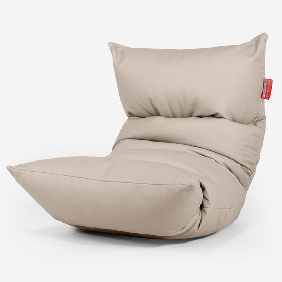 Eva Lounge Sitzsack - Veganes Leder Elfenbein 01