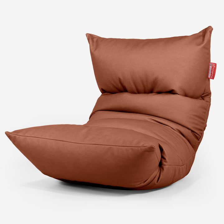 Eva Lounge Sitzsack - Veganes Leder Kastanienbraun 01