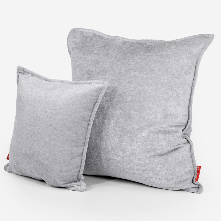 Extra Große Dekokissen / Sofa Kissenbezug 70 x 70cm - Chenille Grau 02