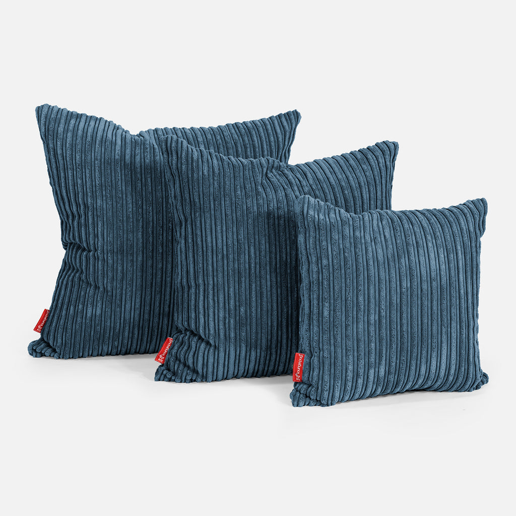 Extra Große Kissen 70 x 70cm - Cord Marineblau 02