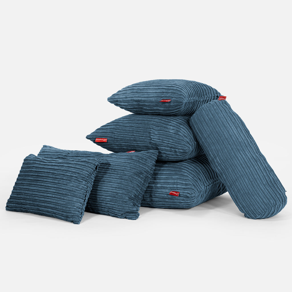 Extra Große Kissen 70 x 70cm - Cord Marineblau 03