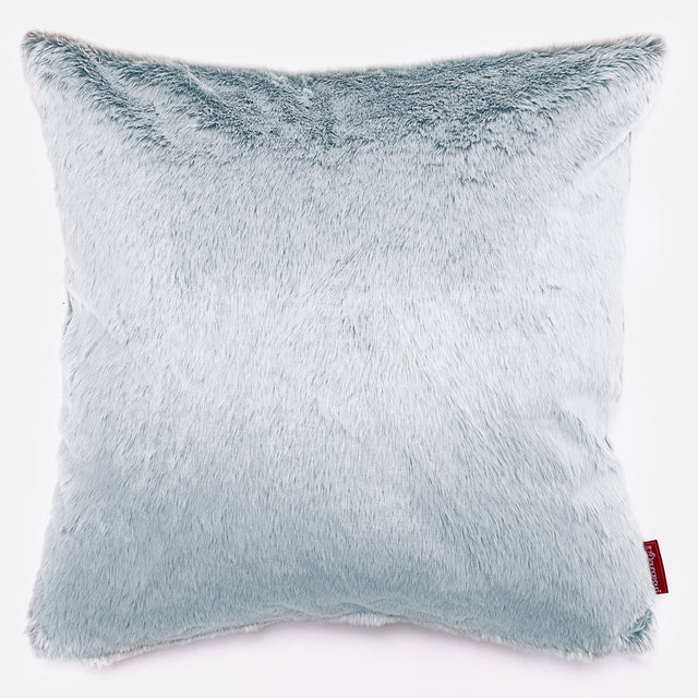 Extra Große Kissen 70 x 70cm - Kaninchen Kunstfell Pastellblau 01