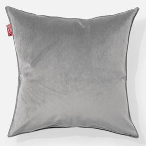 Extra Große Dekokissen / Sofa Kissenbezug 70 x 70cm - Samt Silber