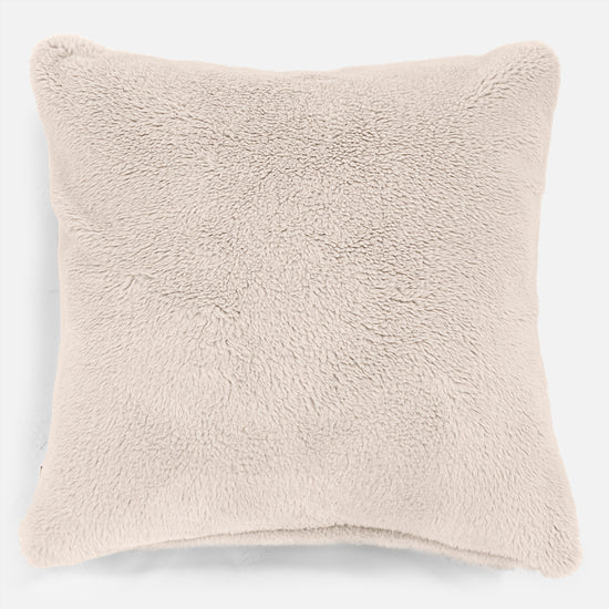 Extra Große Kissen 70 x 70cm - Teddy Kunstfell Creme 01