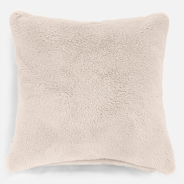 Extra Große Kissen 70 x 70cm - Teddy Kunstfell Creme 01
