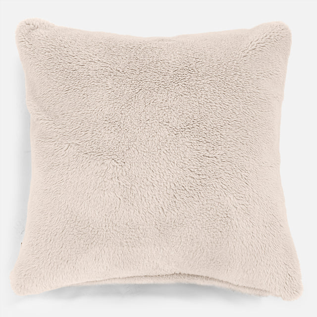 Extra Große Kissen 70 x 70cm - Teddy Kunstfell Creme 01