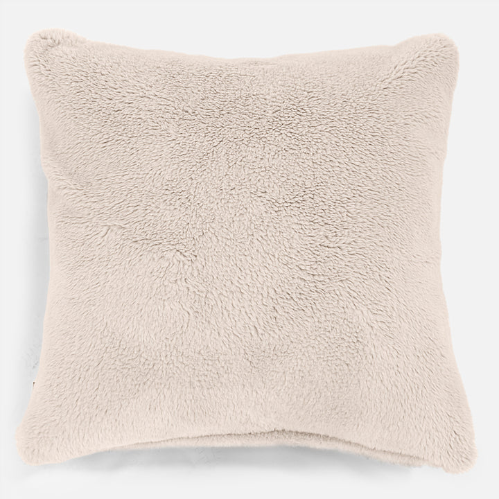 Extra Große Kissen 70 x 70cm - Teddy Kunstfell Creme 01