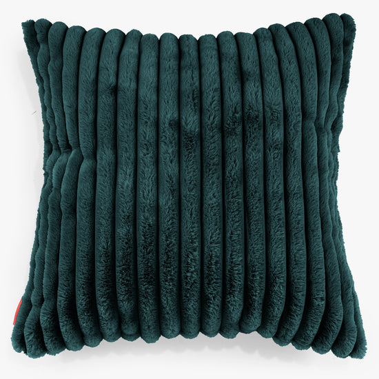 Extra Große Dekokissen / Sofa Kissenbezug 70 x 70cm - Ultra Plüsch Cord Blaugrün 01