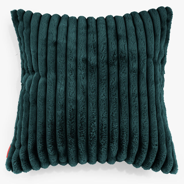 Extra Große Dekokissen / Sofa Kissenbezug 70 x 70cm - Ultra Plüsch Cord Blaugrün 01