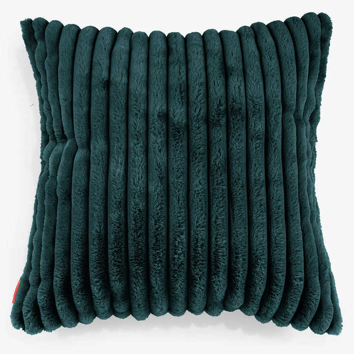 Extra Große Dekokissen / Sofa Kissenbezug 70 x 70cm - Ultra Plüsch Cord Blaugrün 01