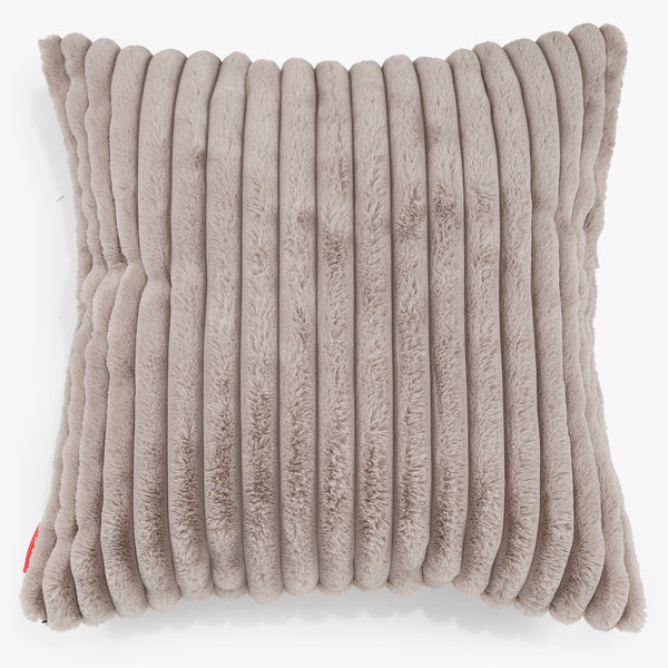 Extra Große Dekokissen / Sofa Kissenbezug 70 x 70cm - Ultra Plüsch Cord Nerzfarben 01