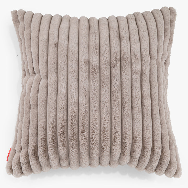 Extra Große Dekokissen / Sofa Kissenbezug 70 x 70cm - Ultra Plüsch Cord Nerzfarben 01