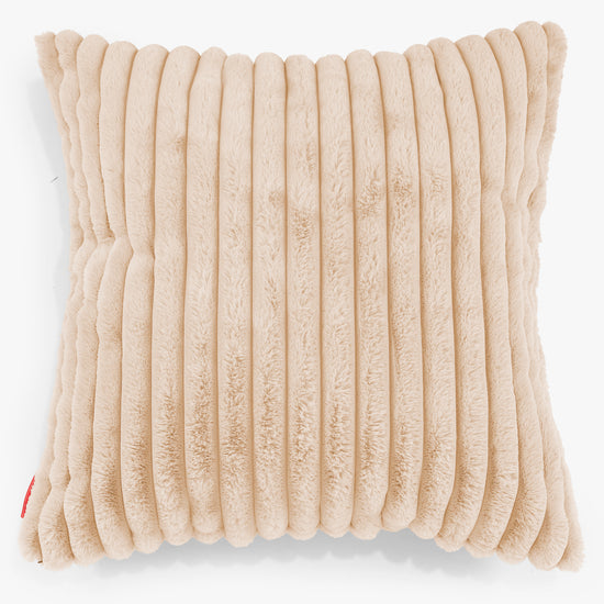 Extra Große Dekokissen / Sofa Kissenbezug 70 x 70cm - Ultra Plüsch Cord Pfirsich 01