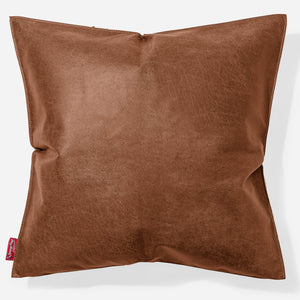 Extra Große Dekokissen / Sofa Kissenbezug 70 x 70cm - Vintage Leder Karamell