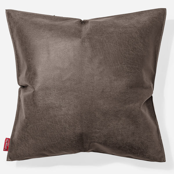 Extra Große Kissen 70 x 70cm - Vintage Leder Schiefergrau 01