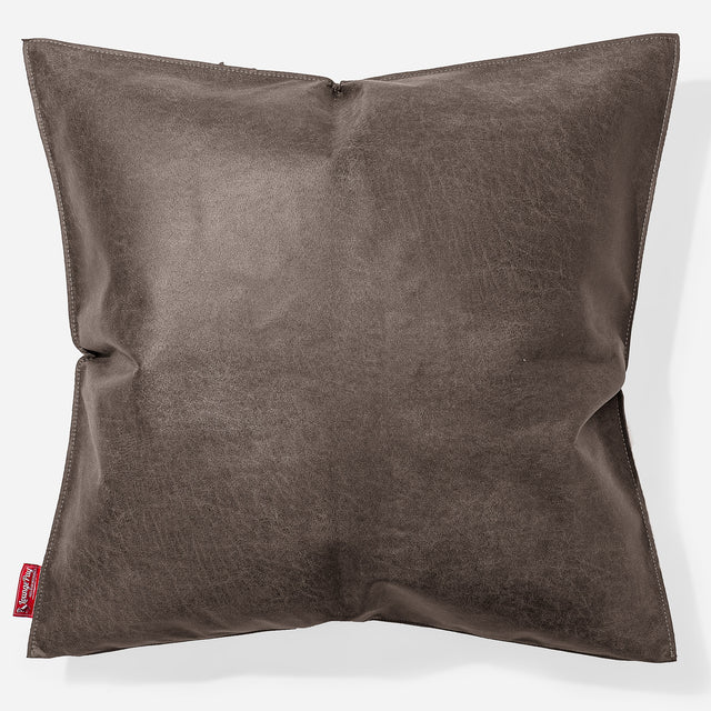 Extra Große Kissen 70 x 70cm - Vintage Leder Schiefergrau 01