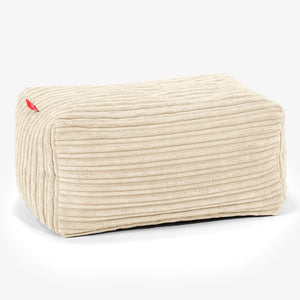 Kleiner Fußhocker - Cord Creme