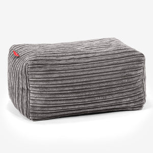 Kleiner Fußhocker - Cord Graphitgrau