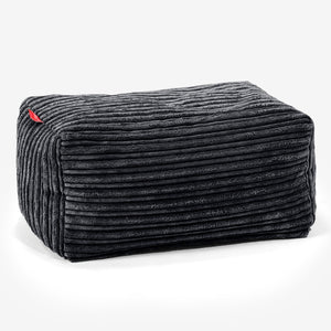 Kleiner Fußhocker - Cord Schwarz