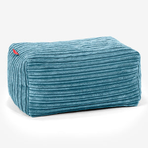 Kleiner Fußhocker - Cord Türkis