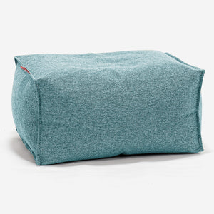 Kleiner Fußhocker - Interalli Wolle Aqua