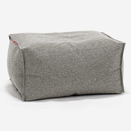 Fußhocker Pouf - Interalli Wolle Silber 01