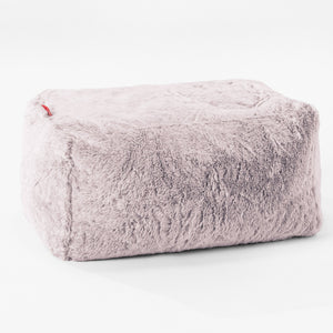 Kleiner Fußhocker - Kaninchen Kunstfell Pastellrosa