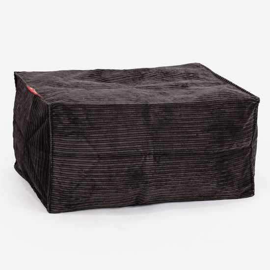 Fußhocker Pouf - Nadelstreifencord Schiefergrau 01
