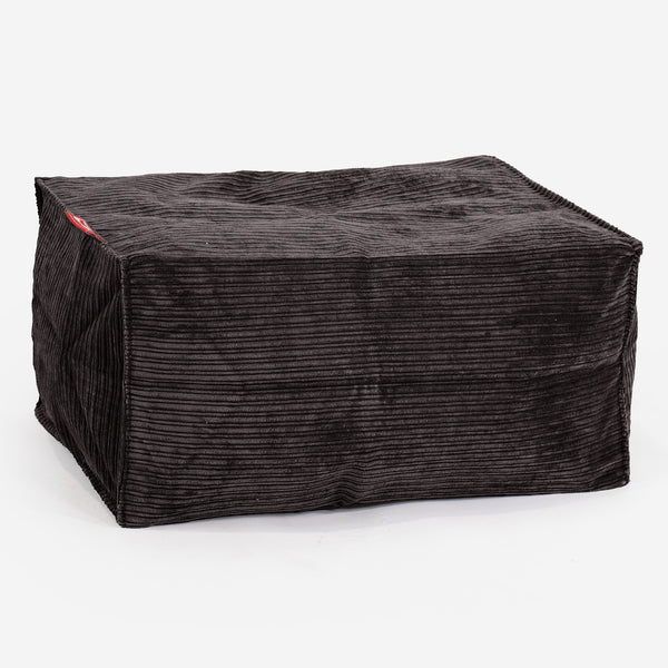 Fußhocker Pouf - Nadelstreifencord Schiefergrau 01