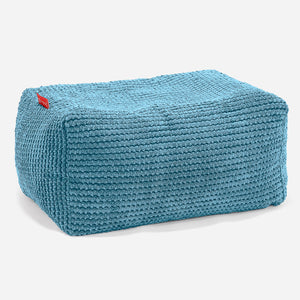 Kleiner Fußhocker - Pom-Pom Türkis