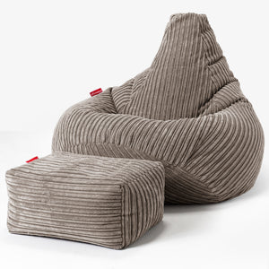 Gaming Sitzsack Sessel - Cord Beigegrau
