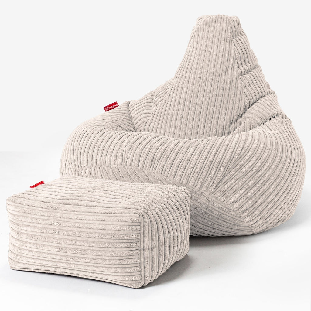 Gaming Sitzsack Sessel - Cord Creme 01