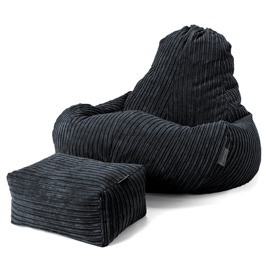 Ultra Lux Gaming Sitzsack -  Cord Schwarz 02