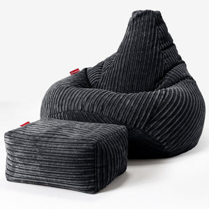 Gaming Sitzsack Sessel - Cord Schwarz