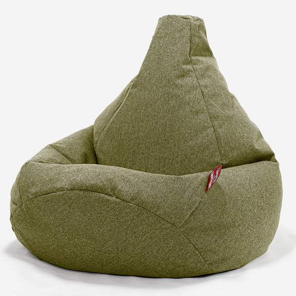 Gaming Sitzsack Sessel - Interalli Wolle Hellgrün 01