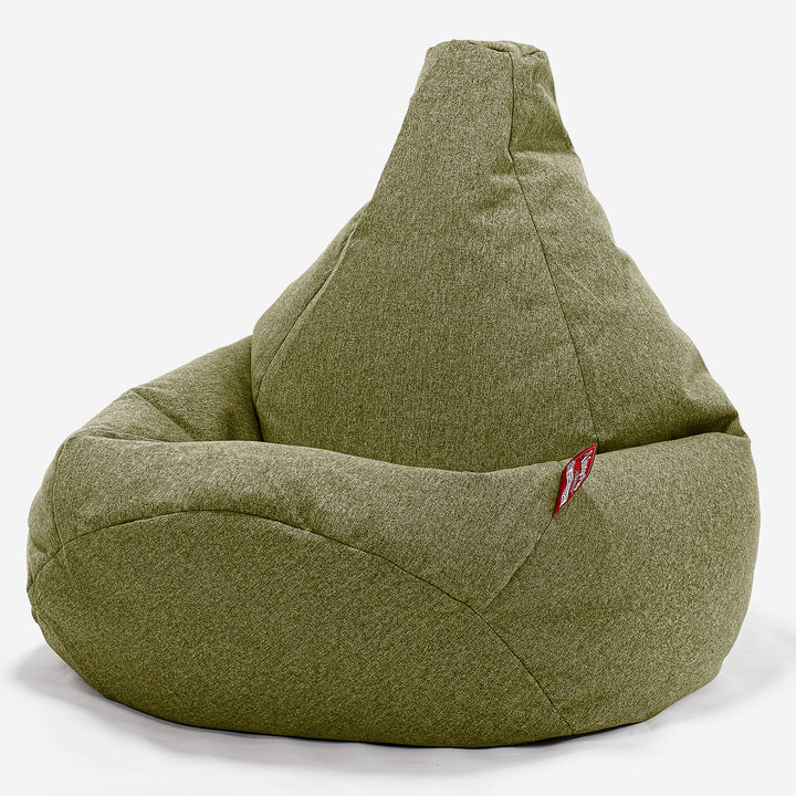 Gaming Sitzsack Sessel - Interalli Wolle Hellgrün 02