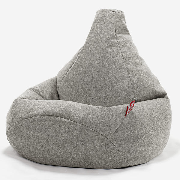 Gaming Sitzsack Sessel - Interalli Wolle Silber 01