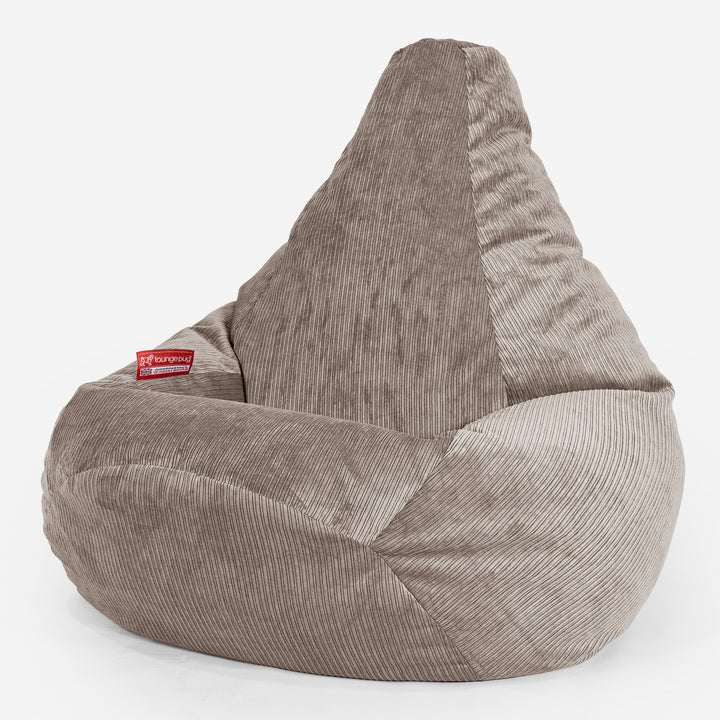 Gaming Sitzsack Sessel - Nadelstreifencord Nerzfarben 02