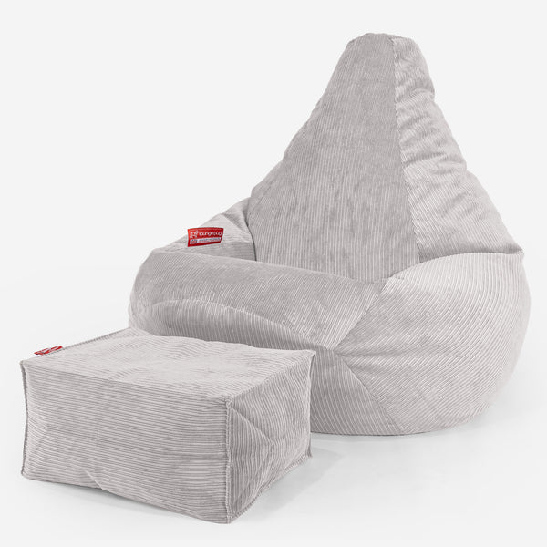 Gaming Sitzsack Sessel - Nadelstreifencord Stein 01
