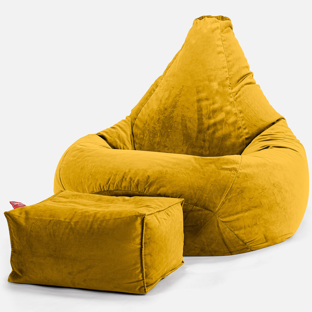 Gaming Sitzsack Sessel - Samt Gold 01