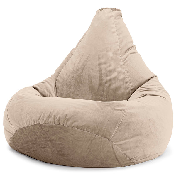 Gaming Sitzsack Sessel - Samt Nerzfarben 01