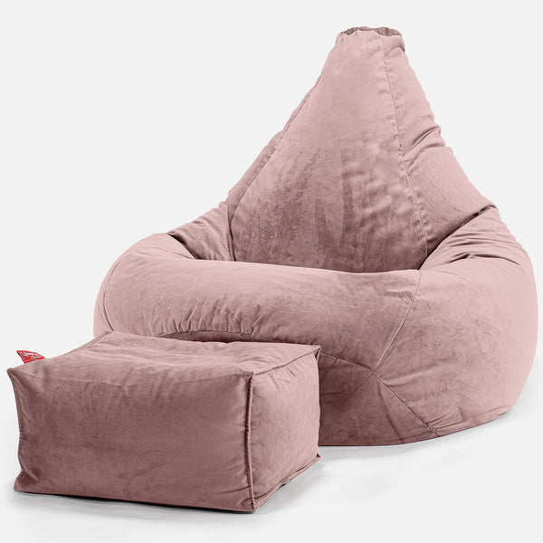 Gaming Sitzsack Sessel - Samt Pink 01