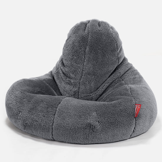 Ultra Lux Gaming Sitzsack - Teddy Kunstfell Dunkelgrau 01