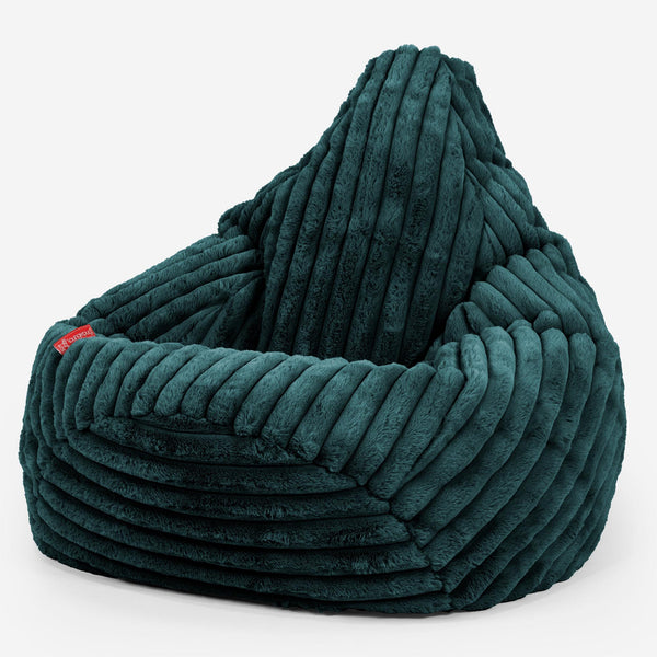 Gaming Sitzsack Sessel - Ultra Plüsch Cord Blaugrün 01