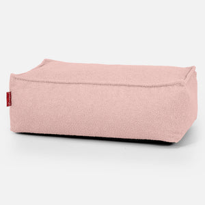 Groß Fußhocker - Bouclé Pink