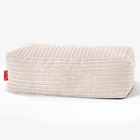 CloudSac 100 Memory-Schaum Fußhocker - Cord Creme 01